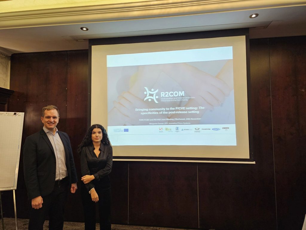 R2COM partners at the RAN joint meeting with the working groups Families, Communities & Social Care (RAN FC&S) and Rehabilitation (RAN REHABILITATION) in Bucharest, Romania, November 2023
